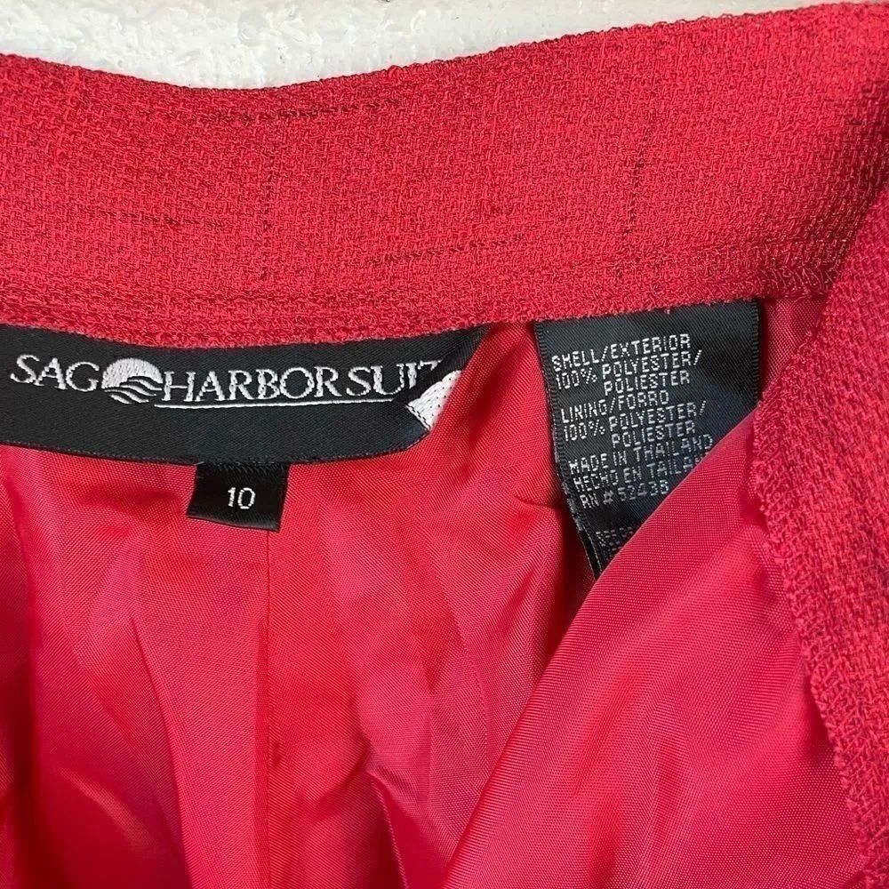 NWT Sag Harbor Red Matching Dress Jacket & Slacks - Picture 12 of 14